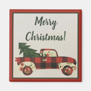 Magnet de camion de Noël coupé