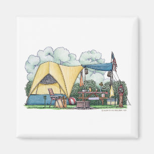 Magnet de camping de campeur de tente de dôme