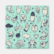 Magnet de caractères de dessin mignon