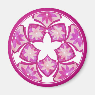 Magnet de carreaux floraux décoratifs violets
