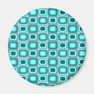 Magnet de Carrés Blue Retro