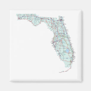 Magnet de carte de l'État de Floride