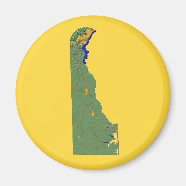 Magnet de carte Delaware (Devant)