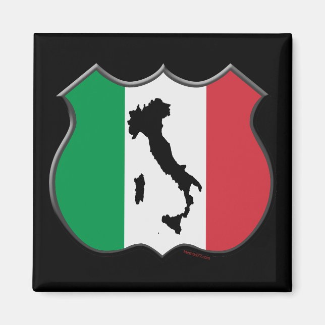 Magnet de carte du Bouclier Italie (Devant)