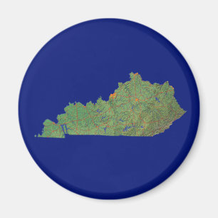 Magnet de carte du Kentucky