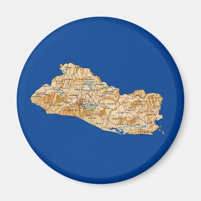 Magnet de carte El Salvador (Devant)