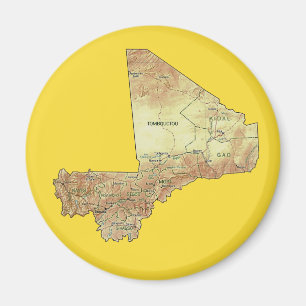Magnet de carte Mali