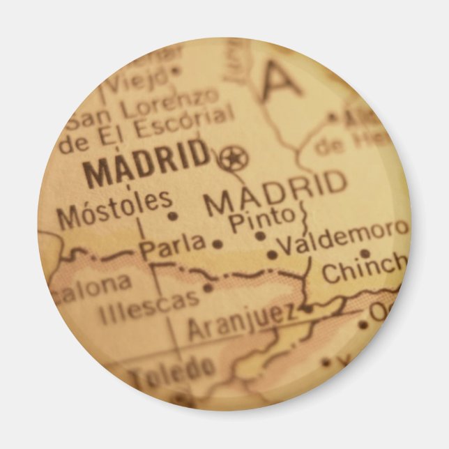 Magnet de carte Vintage Madrid (Devant)