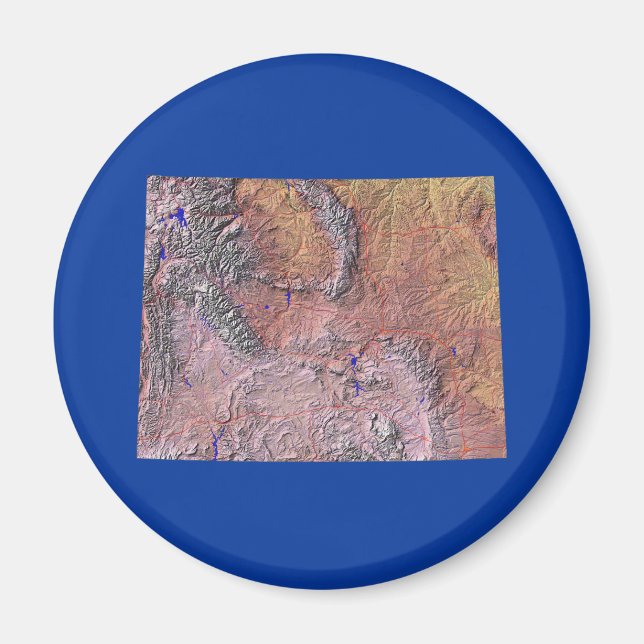 Magnet de carte Wyoming (Devant)