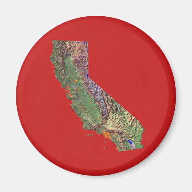 Magnet de cartes de Californie (Devant)