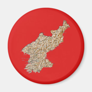 Magnet de cartes de Corée du Nord