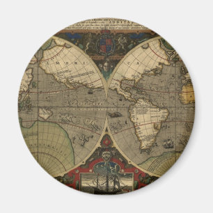 Magnet de cartes de l'ancien monde