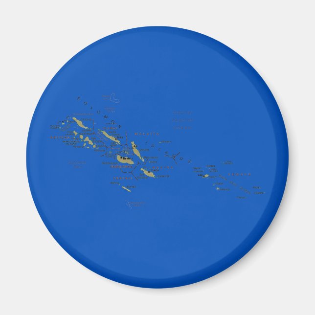 Magnet de cartes des Îles Salomon (Devant)