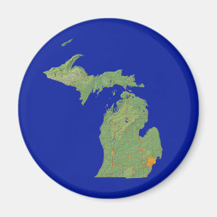 Magnet de cartes du Michigan