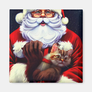 Magnet de chat de Noël