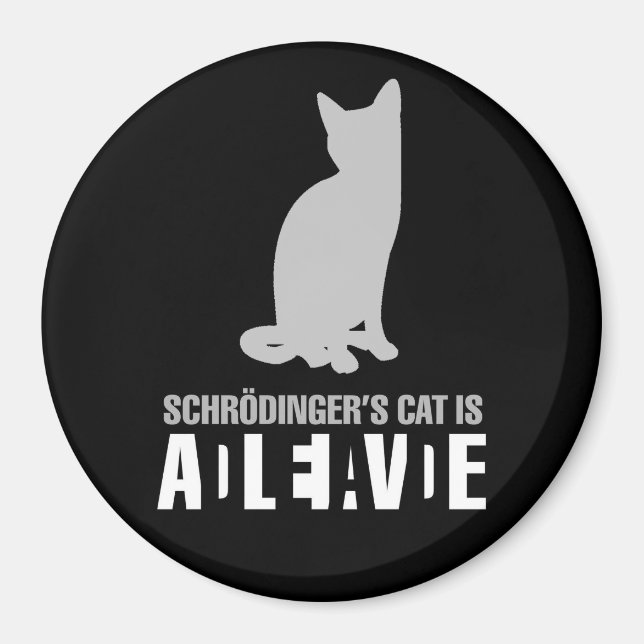 Magnet de chat de Shrodinger (Devant)