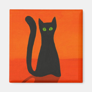 Magnet de chat noir
