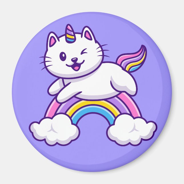 Magnet de chats Unicorne mignon (Devant)