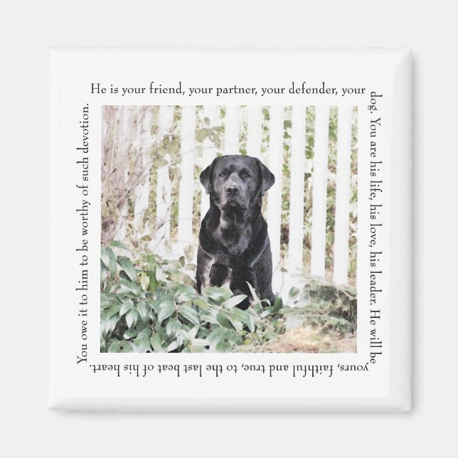 Magnet de chien de jardin (Devant)