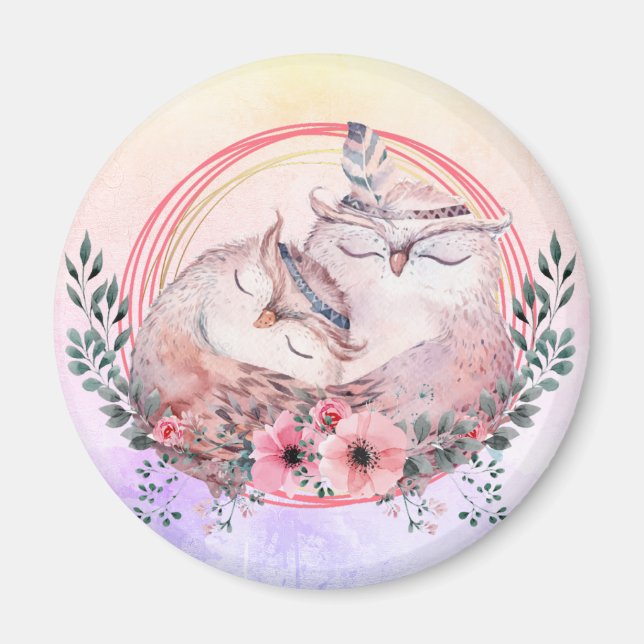 Magnet de chouettes (Devant)