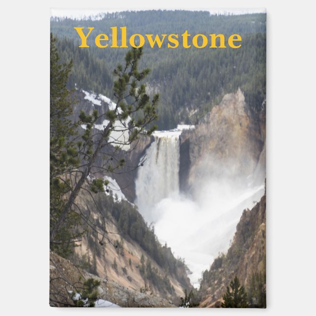 Magnet de chute d'eau du parc national Yellowstone (Recto)