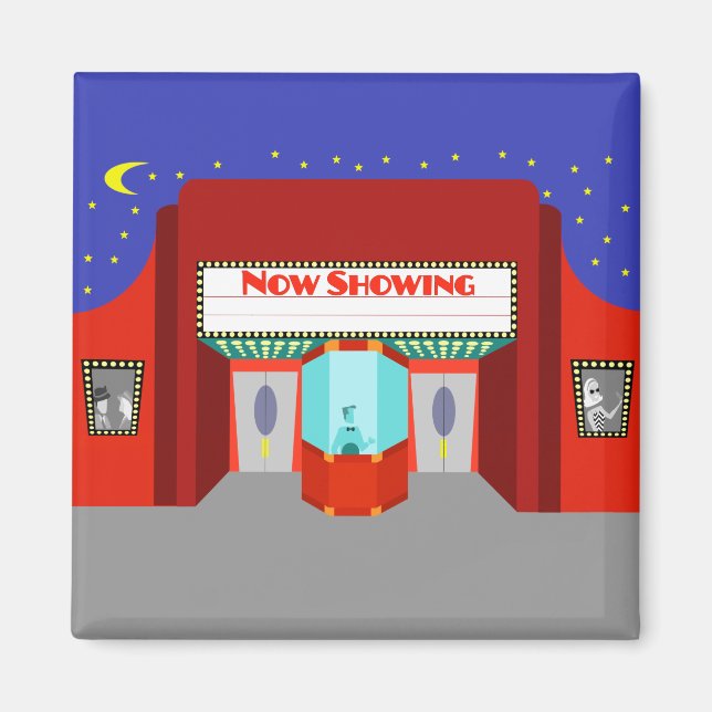 Magnet de cinéma rétro (Devant)