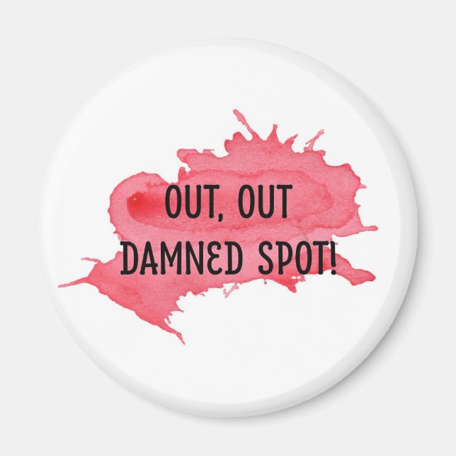 Magnet de citation de Shakespeare Macbeth "Out Spo (Devant)