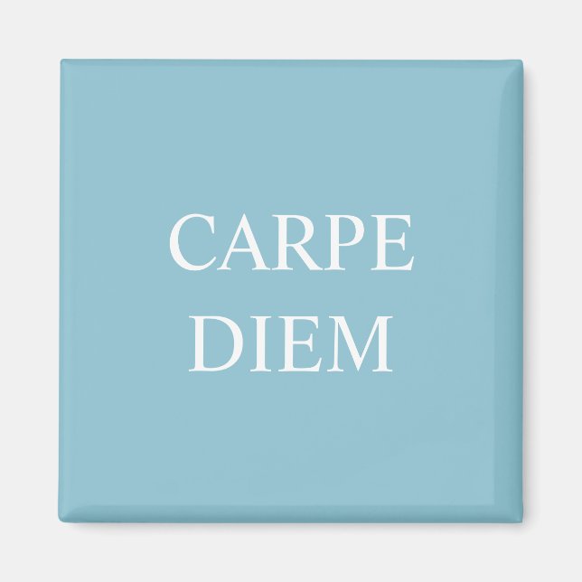 Magnet de citation latine Carpe Diem - Turquoise (Devant)
