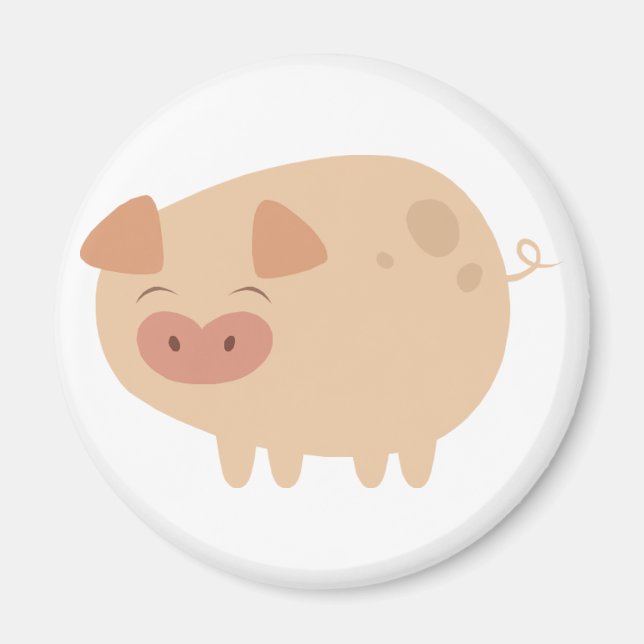 Magnet de cochon mignon (Devant)