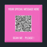 Magnet de code QR avec texte personnalisé - Choisi<br><div class="desc">Choisissez Couleurs et Police - Magnets avec votre code QR spécial Infos et texte personnalisé Cadeau magnétique moderne personnalisé - Ajouter votre code QR - Image ou logo - photo / Texte - Nom ou autre info / message - Redimensionner et déplacer ou supprimer / Ajouter des éléments - Image...</div>