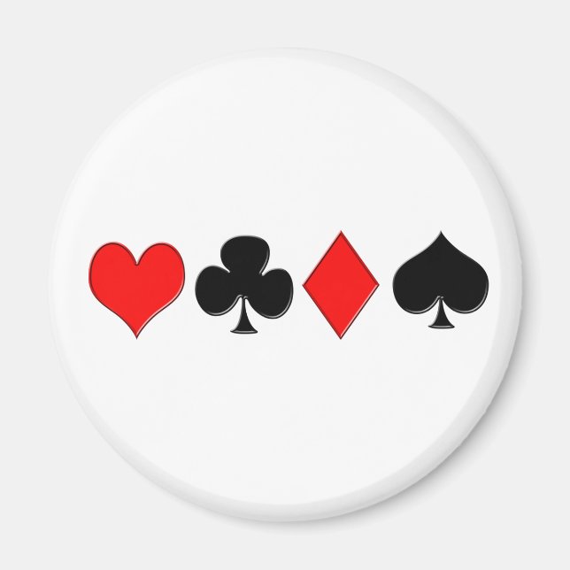 Magnet de combinaisons de poker (Devant)