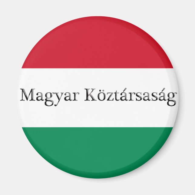 Magnet de couleurs du drapeau hongrois (Devant)