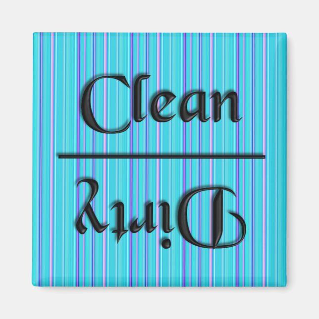 Magnet de cuisine propre et sale (Devant)