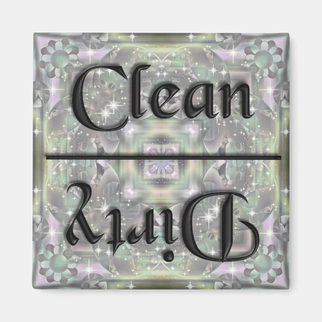 Magnet de cuisine propre et sale (Devant)