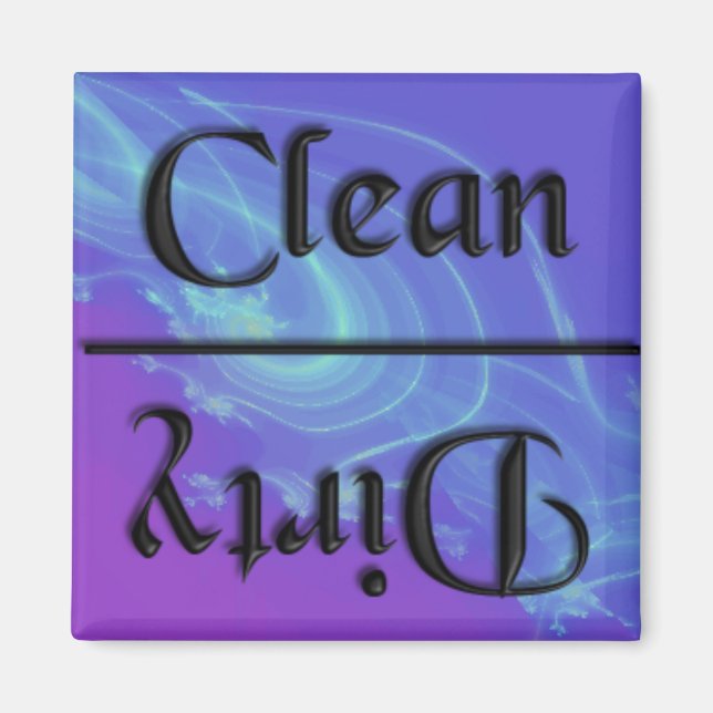 Magnet de cuisine propre et sale (Devant)