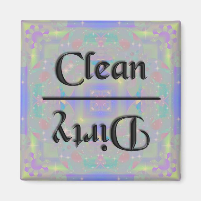 Magnet de cuisine propre et sale (Devant)