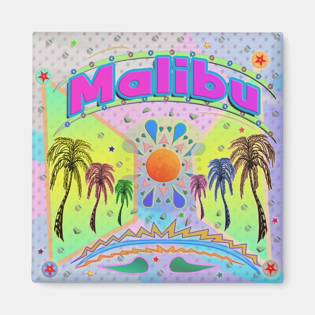 Magnet de désir de calme de Malibu (Devant)