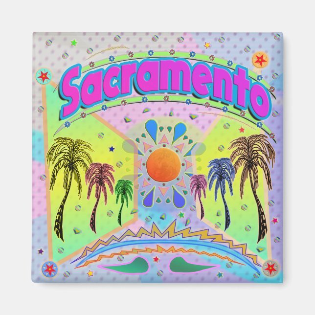 Magnet de désir de calme de Sacramento (Devant)