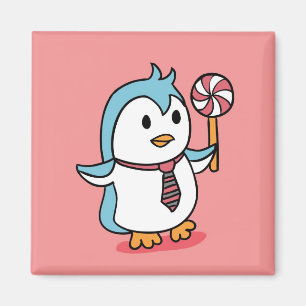 Magnet de dessin animé de manchot mignon