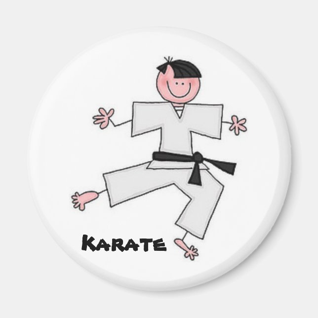 Magnet de dessin animé Karate (Devant)