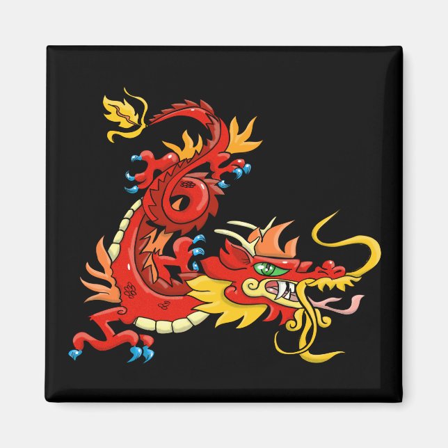 Magnet de dragon d'Asie orientale (Devant)