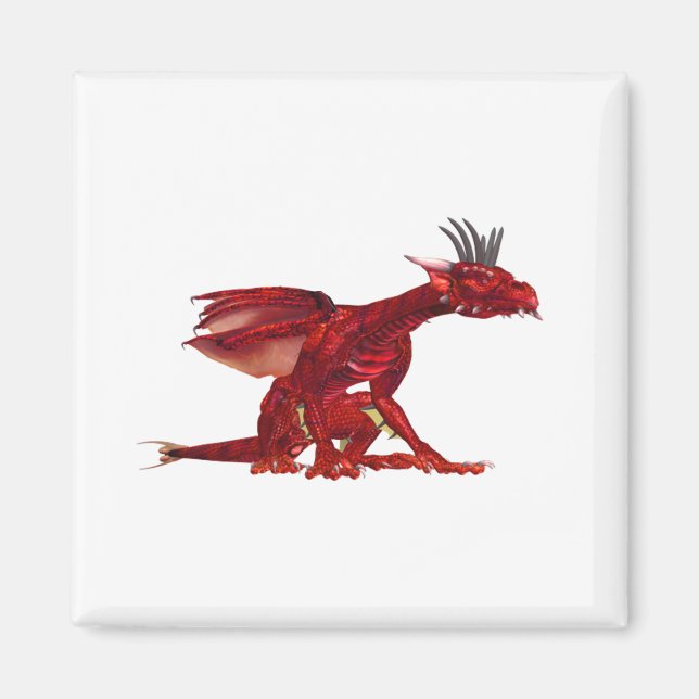 Magnet de Dragon Rouge (Devant)