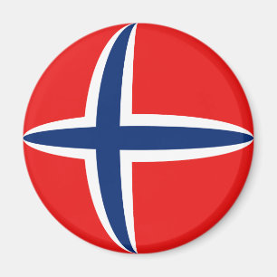 Magnet de drapeau de Fisheye Norvège