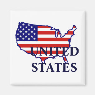 Magnet de drapeau de la carte des États-Unis
