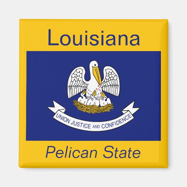 Magnet de drapeau de la Louisiane (Devant)