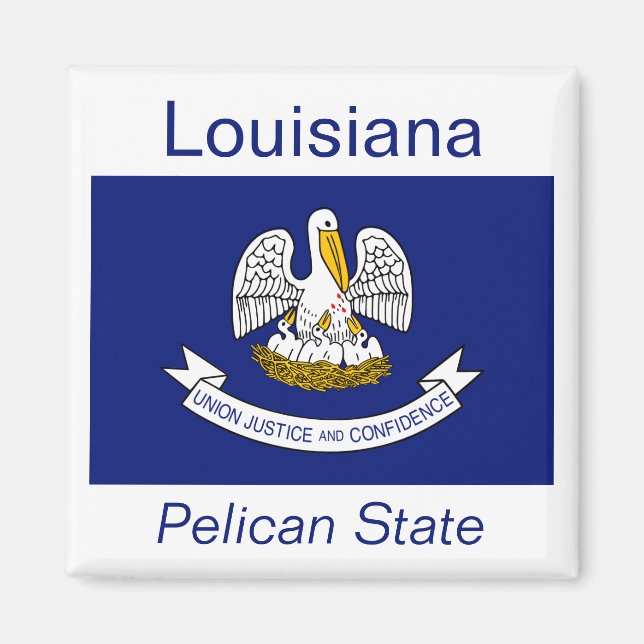 Magnet de drapeau de la Louisiane (Devant)
