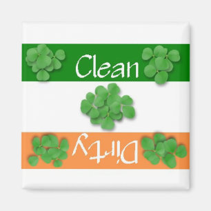 Magnet de drapeau de la Saint-Patrick, propre ou s