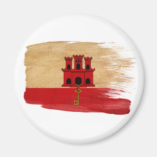 Magnet de drapeau du Gibraltar