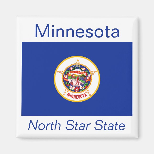 Magnet de drapeau du Minnesota (Devant)