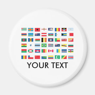 Magnet de drapeau du monde